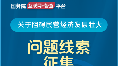 男人把坤巴放在女人的屁股里国务院“互联网+督查”平台公开征集阻碍民营经济发展壮大问题线索